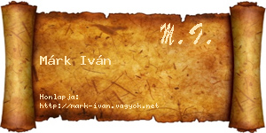 Márk Iván névjegykártya